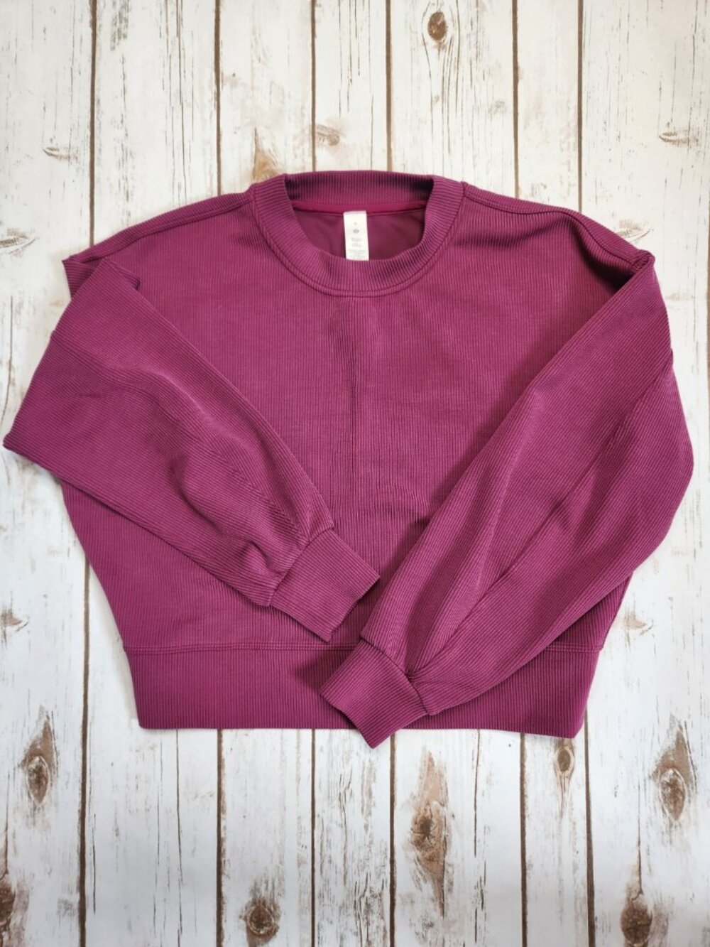 Lululemon Ribbed Long Sleeve Top Berry Plum Size 0